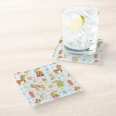 Dessous-de-verre En Verre Noël mignon (Incliné)