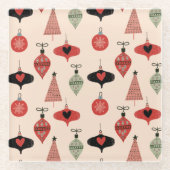 Dessous-de-verre En Verre Noël moderne du milieu du siècle (Devant)