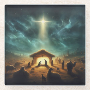 Dessous-de-verre En Verre Noël/Nativité/Jésus