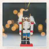 Dessous-de-verre En Verre Noël SlipperyJoe nutcracker figurine ornement (Devant)