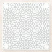 Dessous-de-verre En Verre Noir et blanc classique (Dos)