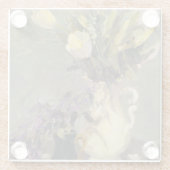 Dessous-de-verre En Verre Noir et or (Dos)