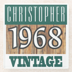 Dessous-de-verre En Verre Nom avec le Dessous de verre en verre Vintage de l