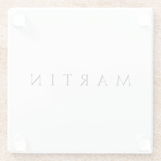 Dessous-de-verre En Verre Nom classique (ou mot) (Dos)