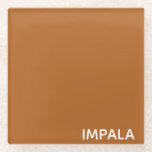 Dessous-de-verre En Verre Nom de couleur brun Impala<br><div class="desc">Nom de couleur brun Impala</div>