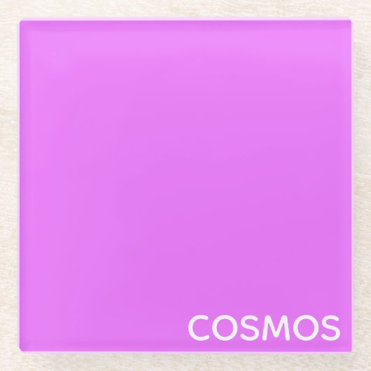 Dessous-de-verre En Verre Nom de couleur pourpre cosmos (Devant)