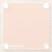 Dessous-de-verre En Verre Nom de couleur rouge persimon (Dos)