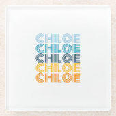 Dessous-de-verre En Verre Nom personnalisé moderne (Devant)