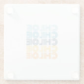 Dessous-de-verre En Verre Nom personnalisé moderne (Dos)