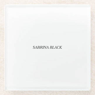 Dessous-de-verre En Verre Nom Simple Moderne Minimaliste Simple Blanc