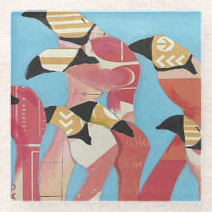 Dessous-de-verre En Verre Nombre de Flamants roses