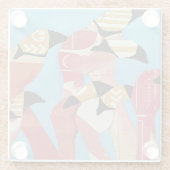 Dessous-de-verre En Verre Nombre de Flamants roses (Dos)