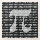 Dessous-de-verre En Verre Nombreux chiffres de Pi Mathematical Constante (Devant)