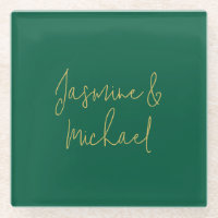 Noms de couple de calligraphie chic adorables vert