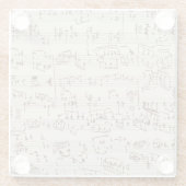 Dessous-de-verre En Verre Notes de musique (Dos)