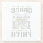 Dessous-de-verre En Verre Nourished by Grace, Sustained by Faith Design (Dos)