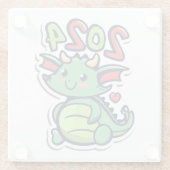 Dessous-de-verre En Verre Nouvel An Chinois Du Dragon (Dos)