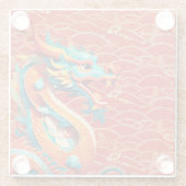 Dessous-de-verre En Verre Nouvel An chinois mignon Dragon Zodiac Anniversair (Dos)