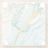 Dessous-de-verre En Verre Nuages d'art Abstraits : Encre translucide (Dos)