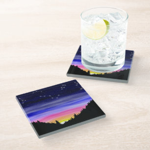 Dessous-de-verre En Verre Nuit Diamond