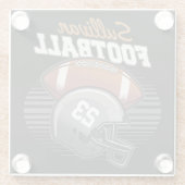 Dessous-de-verre En Verre Number Helmet (Dos)