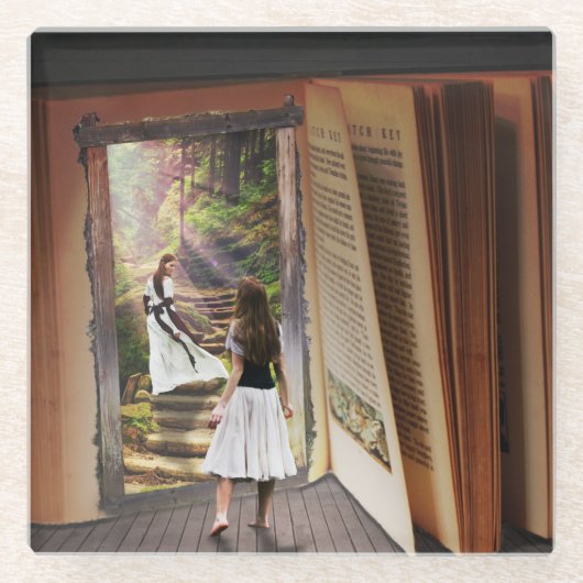 Dessous-de-verre En Verre Obtention perdue dans l'imagination tandis que (Devant)