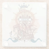 Dessous-de-verre En Verre Océan/navire (Dos)