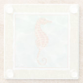 Dessous-de-verre En Verre Ocean Orange Seahorse (Dos)
