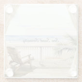 Dessous-de-verre En Verre Ocean View Beach Serenity (Dos)