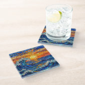 Dessous-de-verre En Verre Oceanic Coastal Ocean Waves Sunset   (Incliné)