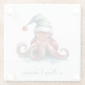Dessous-de-verre En Verre Octopus Christmas Joy, coutume (Dos)