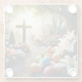 Dessous-de-verre En Verre OEuf de Pâques/Lilly (Dos)