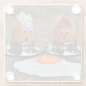 Dessous-de-verre En Verre OEufs amusants (Dos)