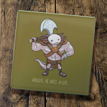 Œuvre d'art d'un axolotl avec un guerrier gladiate