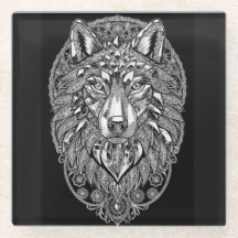Œuvre d'art murale Lion de cristal | Ligne blanche