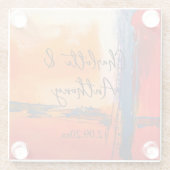 Dessous-de-verre En Verre Oeuvre mariage créative Abstraite (Dos)