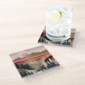 Dessous-de-verre En Verre Oie d'été (Incliné)