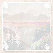 Dessous-de-verre En Verre Oie d'été (Dos)