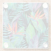 Dessous-de-verre En Verre Oiseau d'aquarelle du paradis 2 (Dos)