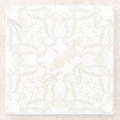 Dessous-de-verre En Verre Oiseaux à fleurs Art nouveau (Dos)