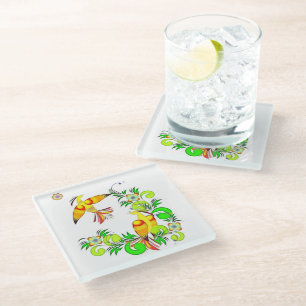Dessous-de-verre En Verre Oiseaux du paradis