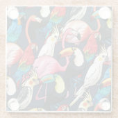 Dessous-de-verre En Verre Oiseaux exotiques (Dos)