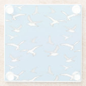 Dessous-de-verre En Verre Oiseaux - un troupeau de mouettes (Dos)