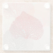 Dessous-de-verre En Verre Ombre corail (Dos)