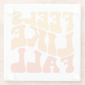 Dessous-de-verre En Verre On A L'Impression D'Une Chute (Dos)