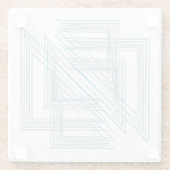 Dessous-de-verre En Verre Opal Turquoise blanc (Dos)