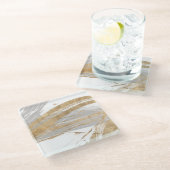 Dessous-de-verre En Verre Or et gris (Incliné)