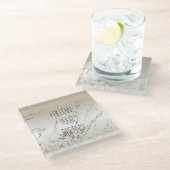 Dessous-de-verre En Verre Or Glitzy Sparkle Ombre (Incliné)