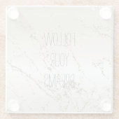 Dessous-de-verre En Verre Or Glitzy Sparkle Ombre (Dos)