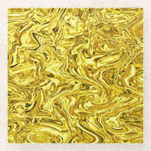 Dessous-de-verre En Verre or liquide
